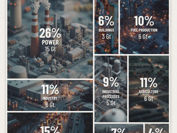 Global GHG Emissions 2023 by sector image
