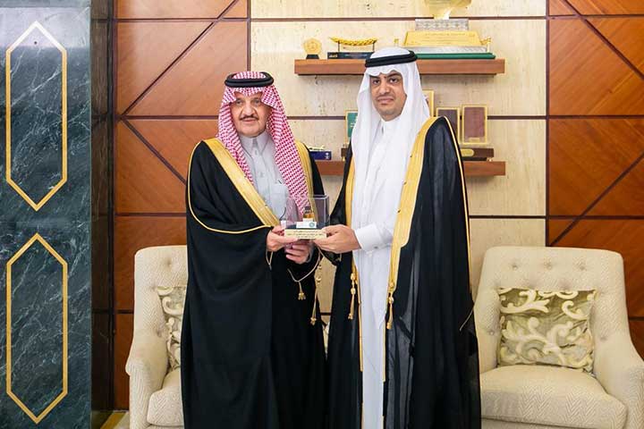 He received His Royal Highness Prince Saud bin Nayef bin Abdulaziz